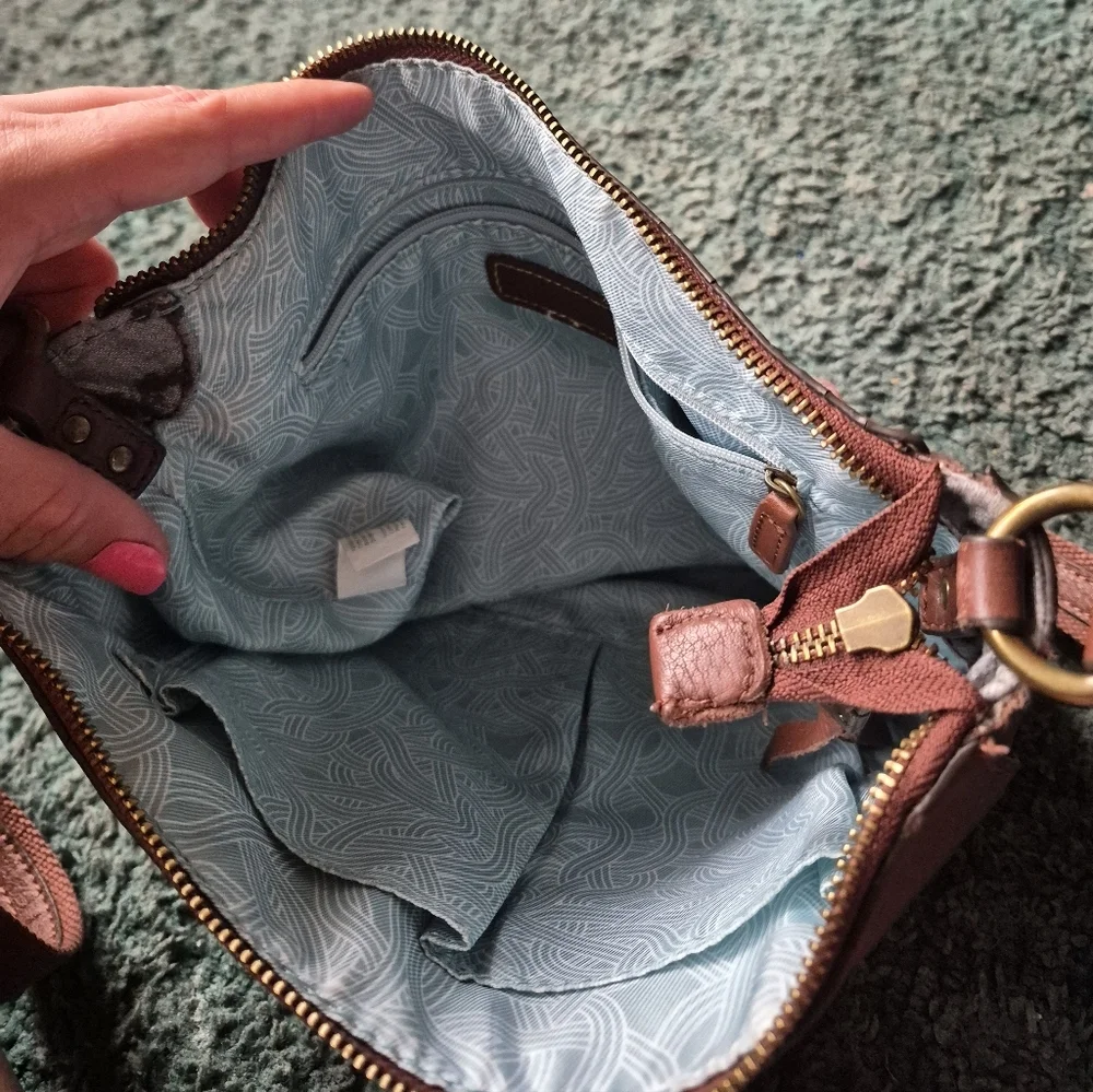 The Sak Brown Faux Leather Shoulder Bag